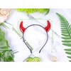 Bonnie Z. Leonardo Glossy Devil Horns Headband Red