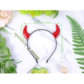 Bonnie Z. Leonardo Glossy Devil Horns Headband Red