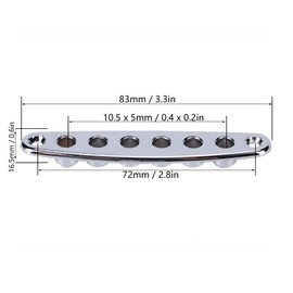 Guitar String Ferrules Tele Control Plate Guitar String Through Plate Mounting Ferrules Zinc Alloy Electric Bass Guitar Parts (Silver)