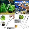 Y Yakunitatsu 4-piece Set, Aquarium Tweezers, Trimming, Scissors, Stainless Steel,