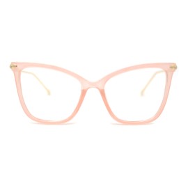 SA106 Womens High Temple Cat Eye Chic Blue Light Filtering Computer Eyeglasses Pink