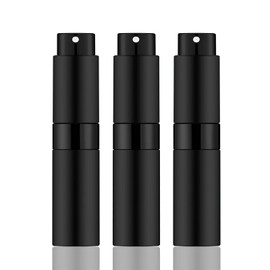 IRON BILL 8ML Mini Atomizer Perfume Travel (Matte Black) Refillable Bottle Portable Spray Bottle for Cologne and Perfume (3pcs)