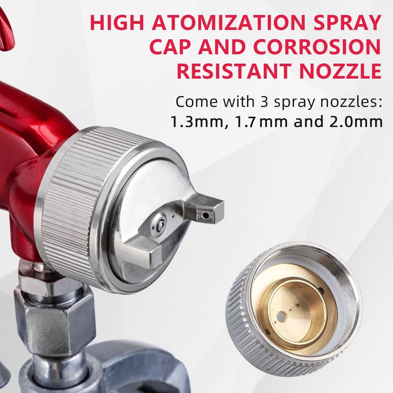 CarBole Suction Paint Sprayer Gun - 1000cc Capacity Cup with