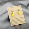 FUSTMW Lemon Earrings for Women Bow Lemon Earrings Lemon Gifts