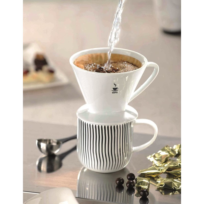 Gefu Porcelain Coffee Filter Sandro, Accessories, Ideal for Cups, Size