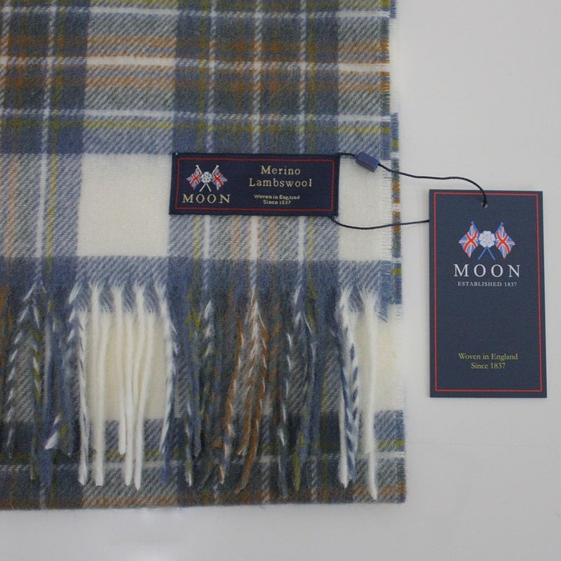 Toei Stole, Muffler, Wool Scarf, Blue Type, 74.8 x 9.8