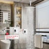 Heyalan Shower Faucet Set Square Stainless Steel Bathroom Rainfall Shower
