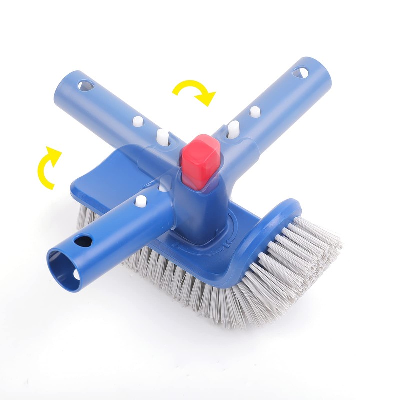 Sepetrel Pool Brush Head for Cleaning Walls,Steps & Corners,Rotatable Hand