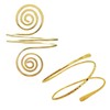 ZMANYIJEW 2Pcs Upper Arm Bracelet Cuff Bangle Minimalist Gold Metal