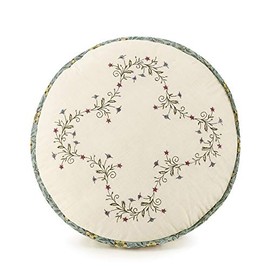 Modern Heirloom Olivia Embroidered Round Decorative Pillow, 14x14