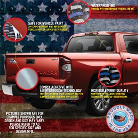 Thin Green Line Vinyl Decals Tattered Regular and Reversed Pack I Support The Military Sticker American Flag Car Truck(2 Pack)