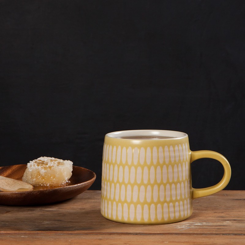 Danica Studio Ochre Imprint Ceramic Mugs 14 oz