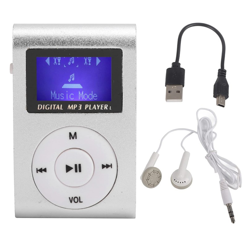 MP3 Player Portable Music Player Clip Back LCD Display MP3
