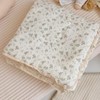 BuLuTu Cute Kids Comforter with Lace Ruffles Muslin Cotton Toddler