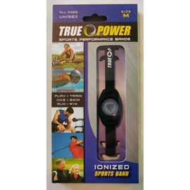 TRUE POWER Energy Sports Band Performance Bracelet Black Adult Size Medium
