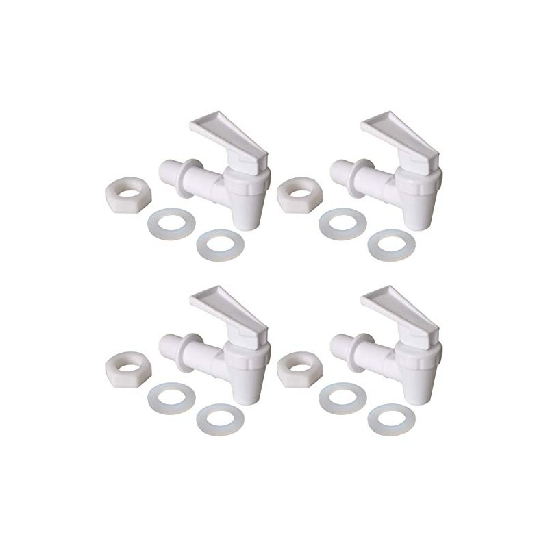 Replacement Cooler Faucet 4 White Water Dispenser Tap Set. BPA