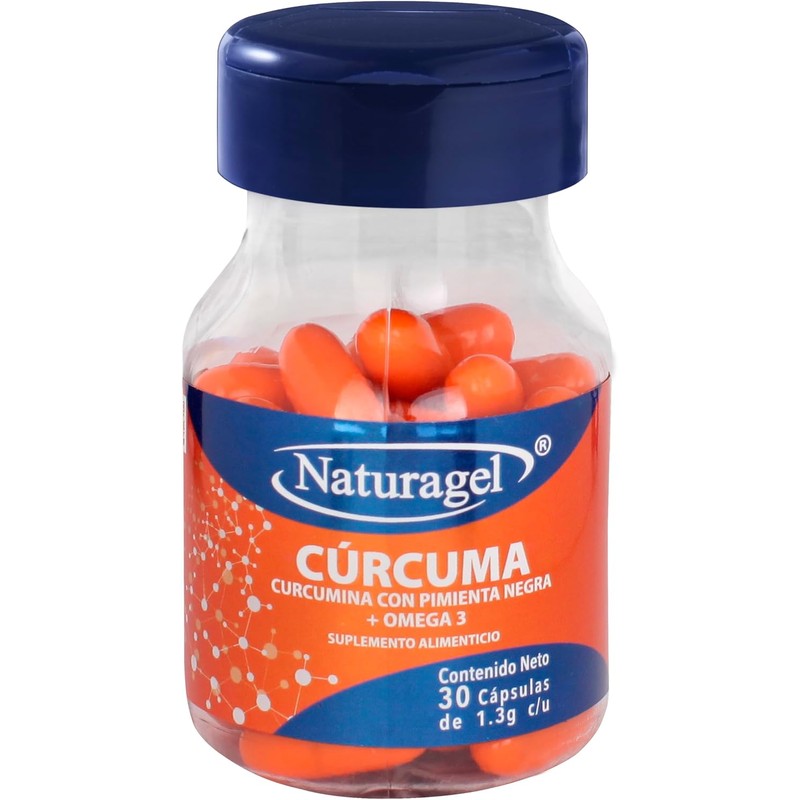 CURCUMA Curcuma con Pimienta y Omega 3 30 Capsulas Softgels