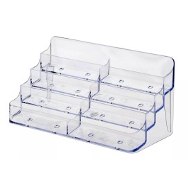 Marketing Holders 8 Pocket Business Card Organizer Clear Acrylic Counter Top Multi Pocket Qty 2
