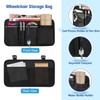 FINPAC Wheelchair Side Storage Bag w/Cup Holder, Wheelchair Armrest Accessories