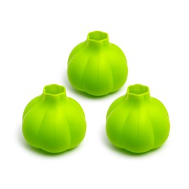 Garlic Peeler Silicone - Clove Garlic Roller Peeler - Easy Silicone Garlic Peeler for Kitchen - Peeling Garlic Tool for Skin Remover, 3 Pcs