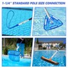 SKGPOLE 16FT Swimming Pool Pole with Brush, Upgraded Pool Pole