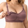 HBselect Women’s Maternity/Nursing Bra, Seamless Non-Wired Nursing Bra with Additional