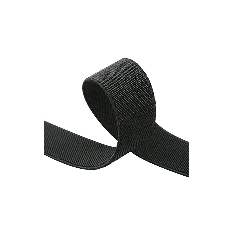 Strafts 1-Inch by 5-Yard Black Colored Double-Side Twill Non-Roll Wowen
