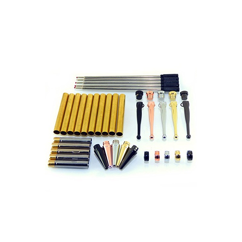 CS Crafts Woodturning Fancy Slimline Pen Kit Set of 5