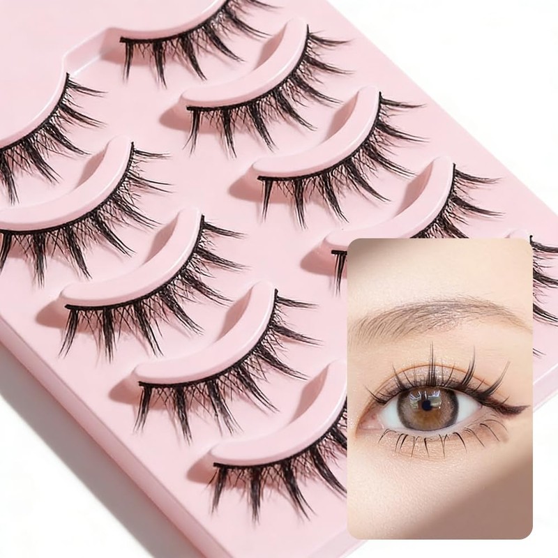 Samcos False Eyelashes, 10 Pairs, 2 Pack, 009, Small Devil