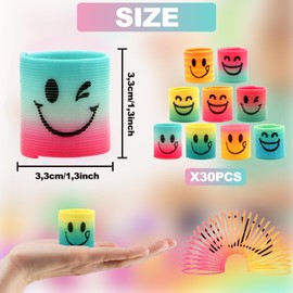 YESLUSY Rainbow Spirals, Spring Spirals Toy, Party Bags, Educational Toy, Party Bags, Children's Birthday Party Favours, Small Gifts for Children (Pack of 30)