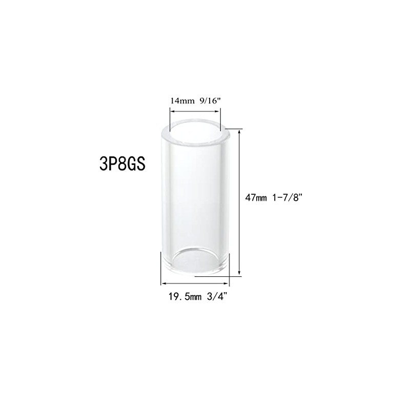 RIVERWELD TIG Glass Cups Clear Quartz Nozzle 3P8GS 9/16" 14mm