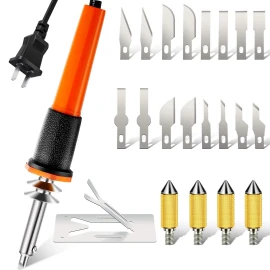 Honoson 22 Pieces Electric Hot Knife Cutter Tool Kit Include Heated Knife Plas