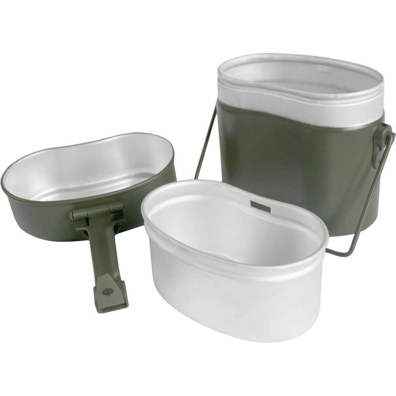 Original German army dinnerware set cutlery + BW aluminium cookware