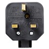 HW Electronics Masterplug HDPT13B 13A Black Rubber Composite Plug (Garden,