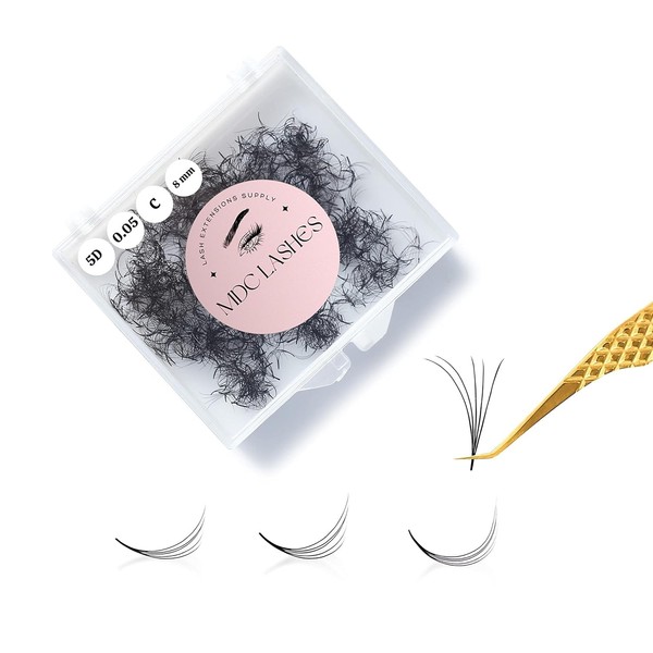 MDC LASHES 500 Promades Eyelash Fans| 5D-20D, 0.03-0.05-0.07 Thickness, C/CC/D