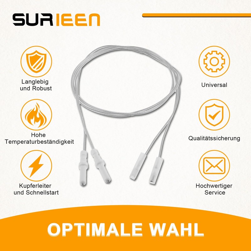 SURIEEN Gas Hob Cooker Ignition Electrode Spark Plug 900 mm