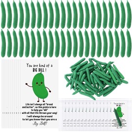 Watersay 60 Sets Christmas Gifts Christmas Erasers for Kids Bulk Christmas Mini Erasers for Party Favors with Merry Bright Cards and Bags School Classroom Homework Rewards Prizes(Cucumber)