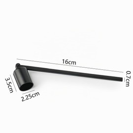 RISVOWO Spegni Candela, Taglia Stoppino Candele, Candele in Acciaio Inox con Manico Lungo, Taglia Stoppino in Acciaio Inox, Spegnicandela per Maggior Parte delle Candele (Nero)