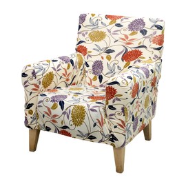 FUANGUI Banquet Armchair Slipcover Printed Chair Covers with Arms Stretch Club Chair Slipcover Soft Armchair Sofa Covers Anti-Slip Furniture Protector for Dogs Pets Home Living Room Decor