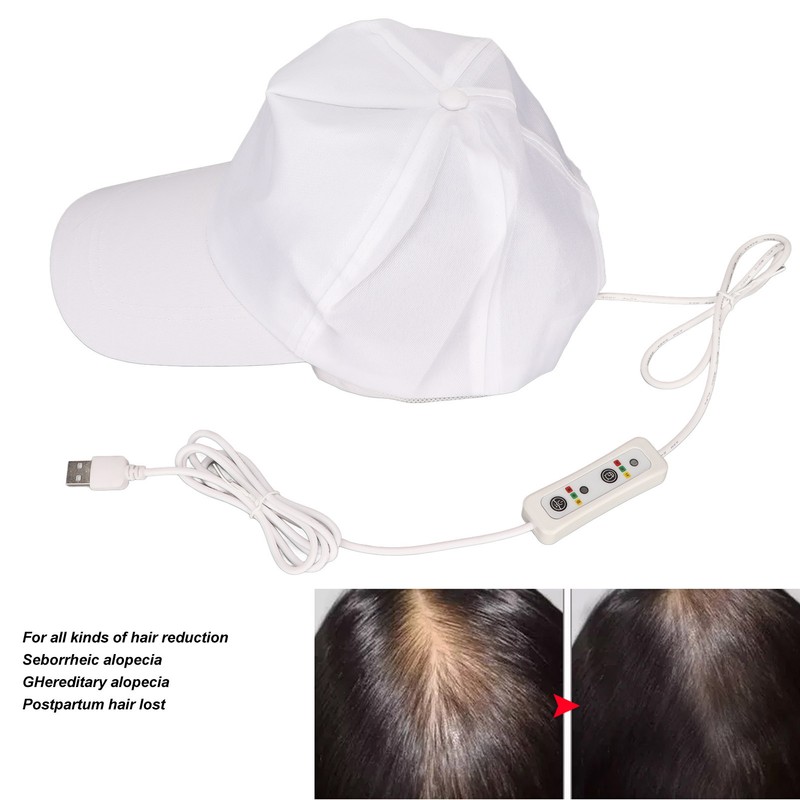 Laser Hair Growth Helmet Red LED Scalp Care Painless Full
