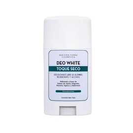 Nuestra Tierra Cosmtica Deo White Desodorante en Barra, Toque Seco, sin Aluminio ni Bicarbonato, 70 g                                                 