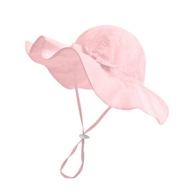 FURTALK Baby Girl Wide Brim Sun Hat with UPF 50+ Toddler Baby Sun Protection Pink