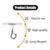 YTRUOYI 2 PCS Adhesive Ceiling Hook Sturdy Sticky Hook Heavy