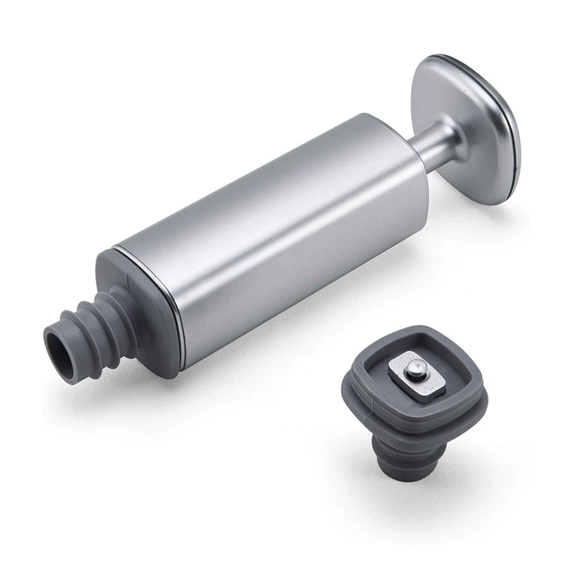 Rabbit Wine Preserver with Vacuum Stoppers, Silver