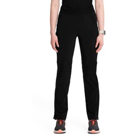 Infinity Cherokee Women's Scrub Pant Mid Rise Tapered Leg Pull-on Bottom with Moisture Wicking & 360° Stretch Fabric CK065AT, S Tall, Black