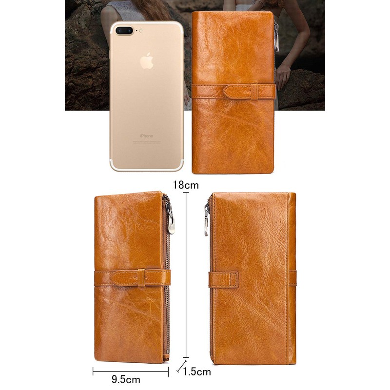 XANGETOR Women's Bi-fold Long Wallet, Popular, Brand, Bi-fold Wallet, RFID