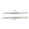 KONTONTY 1pc Pointed Steel Tweezers Set for Jewelry and Manicure