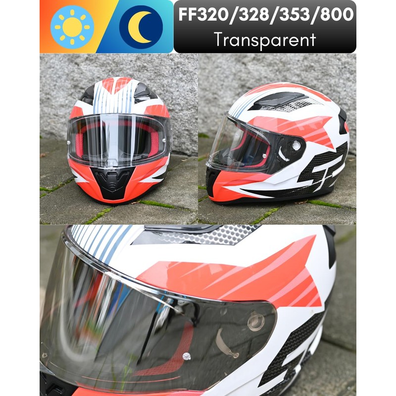 Logto Compatible with LS2 FF353/320/328/800 Helmets Visor Tint Replacement Motorcycle