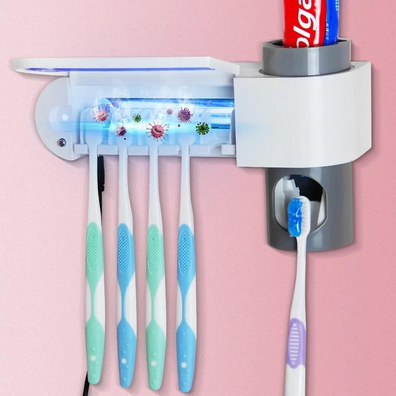 UV Light Toothbrush Holder And Toothpaste Dispenser - Size: EU