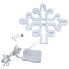 70in Neon Sign Romantic Christmas Snowflake Battery USB Powered LED
